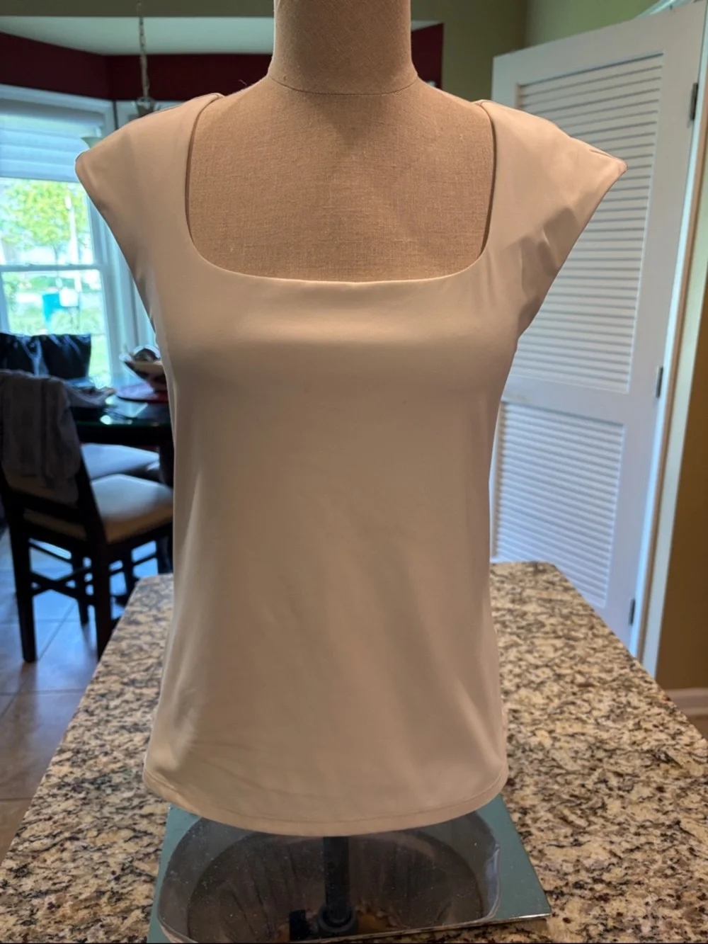 Whbmforme White Square Neck Cap Sleeve Top - Picture 2 of 5
